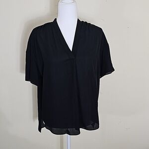 Worthington Black buttondown women's blouse Size S